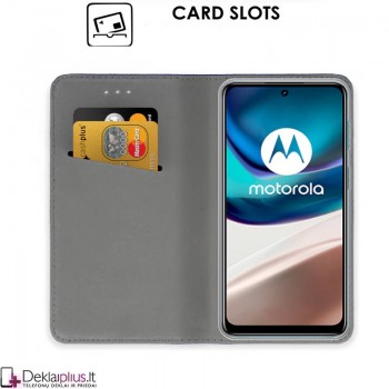 Telone atverčiamas dėklas - juodas (telefonams Motorola Moto G42) Telone atverčiamas dėklas - juodas (telefonams Motorola Moto G42)